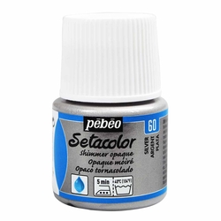 Pebeo - Setacolor Opak Metalik Kumaş Boya 45ml Şişe - 60 Silver