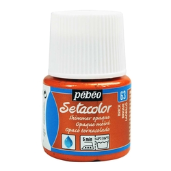 Pebeo - Setacolor Opak Metalik Kumaş Boya 45ml Şişe - 63 Brick