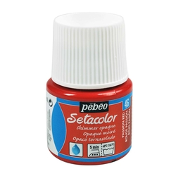 Pebeo - Setacolor Opak Metalik Kumaş Boya 45ml Şişe - 46 Passion Red