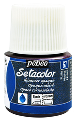 Pebeo - Setacolor Opak Shimmer Kumaş Boya - 67 Prune Moire