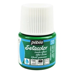 Pebeo - Setacolor Süet Efektli Opak Kumaş Boya 45ml Şişe - 312 Meadow Green