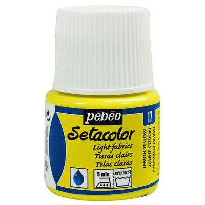 Setacolor Transparan Kumaş Boya 45ml Şişe - 17 Jaune Citron