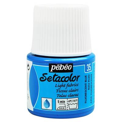 Setacolor Transparan Kumaş Boya 45ml Şişe - 35 Fluorescent Blue