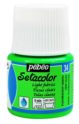 Setacolor Transparan Kumaş Boya 45ml Şişe - 34 Fluorescent Green