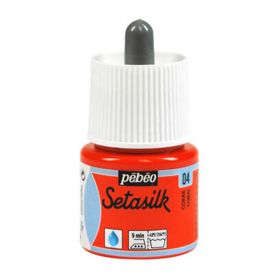 Setasilk İpek Boya 45ml Şişe - 04 Coral