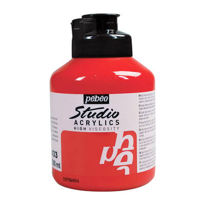 Studio Akrilik Boya 500ml Kavanoz 171-33 Cadmium Red