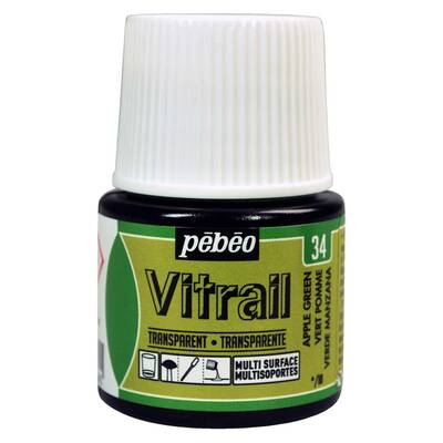 Vitrail Solvent Bazlı Cam Boya 45ml Şişe - 05034 Apple Green