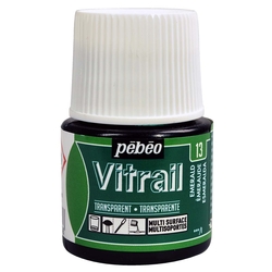 Pebeo - Vitrail Solvent Bazlı Cam Boya 45ml Şişe - 05013 Emerald