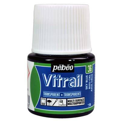 Vitrail Solvent Bazlı Cam Boya 45ml Şişe - 05036 Light Blue