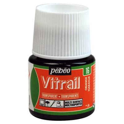 Vitrail Solvent Bazlı Cam Boya 45ml Şişe - 05016 Orange