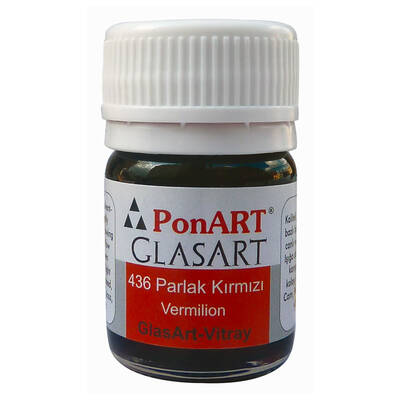 Glass Art 20ml Parlak Kırmızı