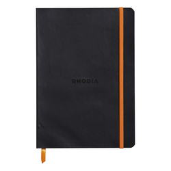 Rhodia - Rhodiarama A5 Çizgili Defter Siyah Yumuşak Kapak 80 Yaprak