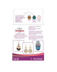 Sculpey - Likit Sculpy Polimer Kil Işıltılı Metalik 3x30ml (1)