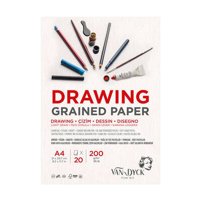 Drawing Çizim Blok A4 200gr 20Yaprak Dokulu Çizim Defteri